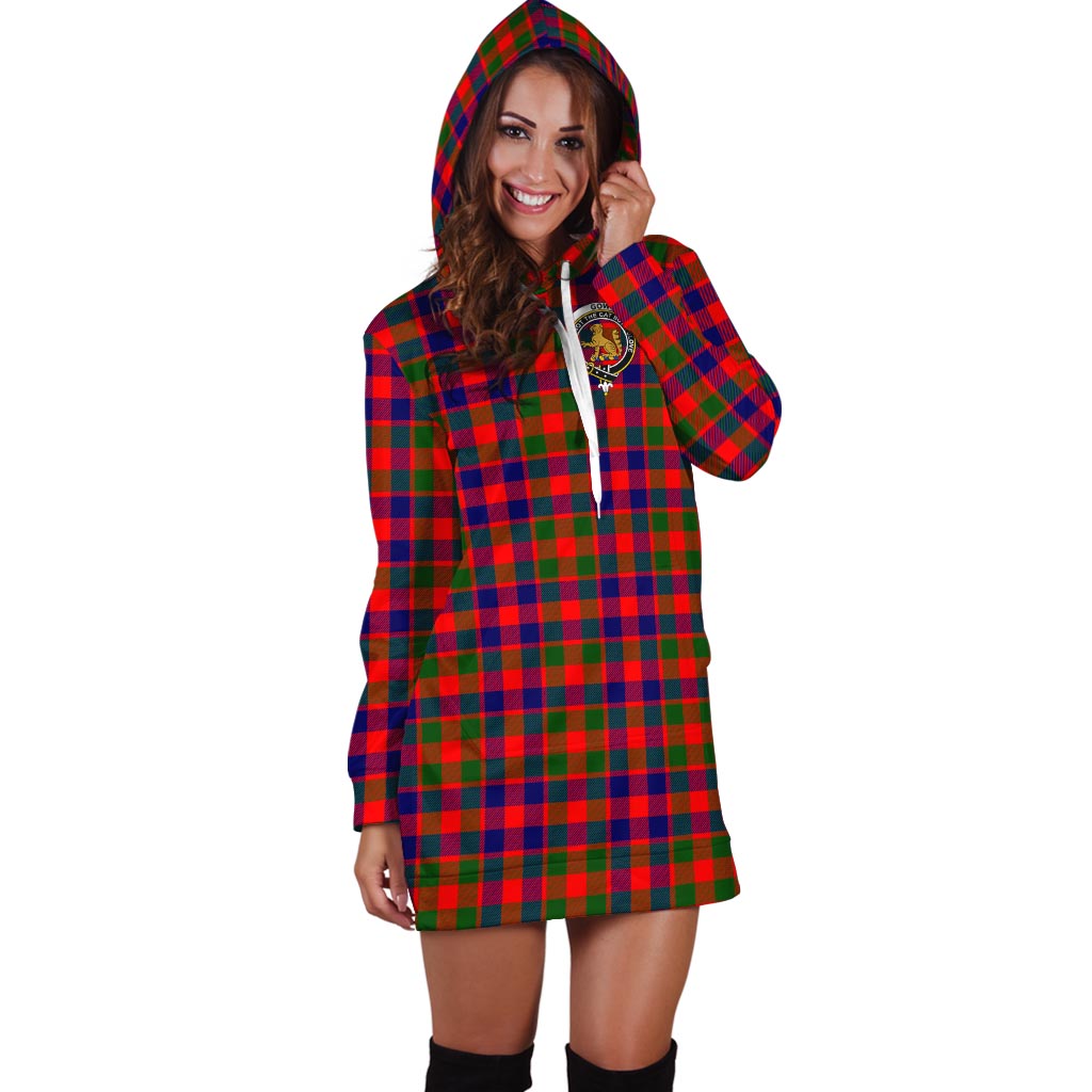 Gow Modern Tartan Hoodie Dress with Family Crest - Tartan Vibes Clothing