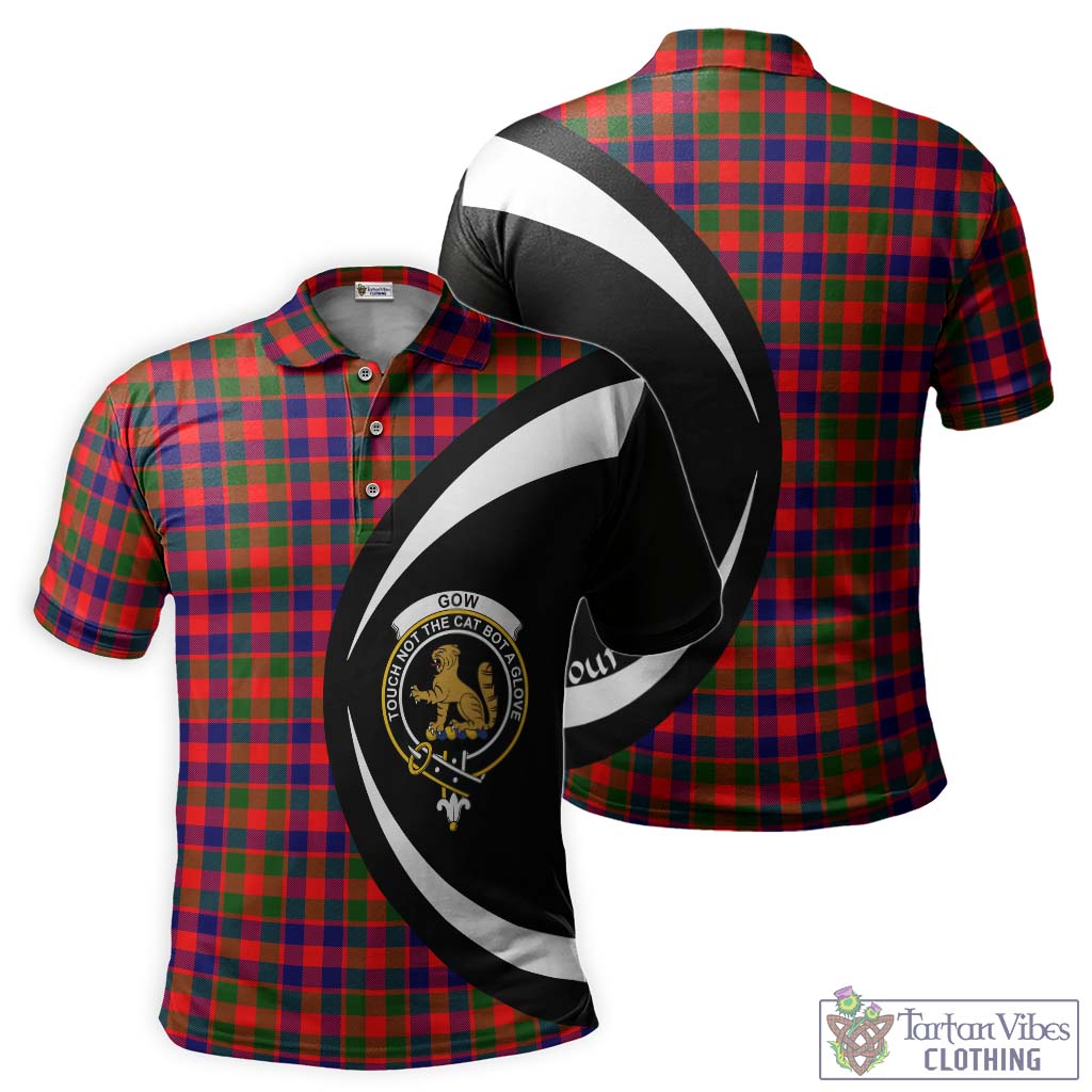 Gow Modern Tartan Men's Polo Shirt with Family Crest Circle Style Kid - Tartan Vibes Clothing