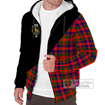 Gow Modern Tartan Sherpa Hoodie with Family Crest and Military Logo Style