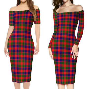 Gow Modern Tartan Off Shoulder Lady Dress