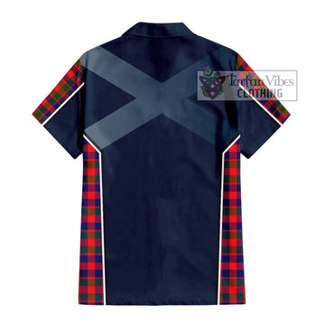 Gow Modern Tartan Short Sleeve Button Shirt with Family Crest and Lion Rampant Vibes Sport Style