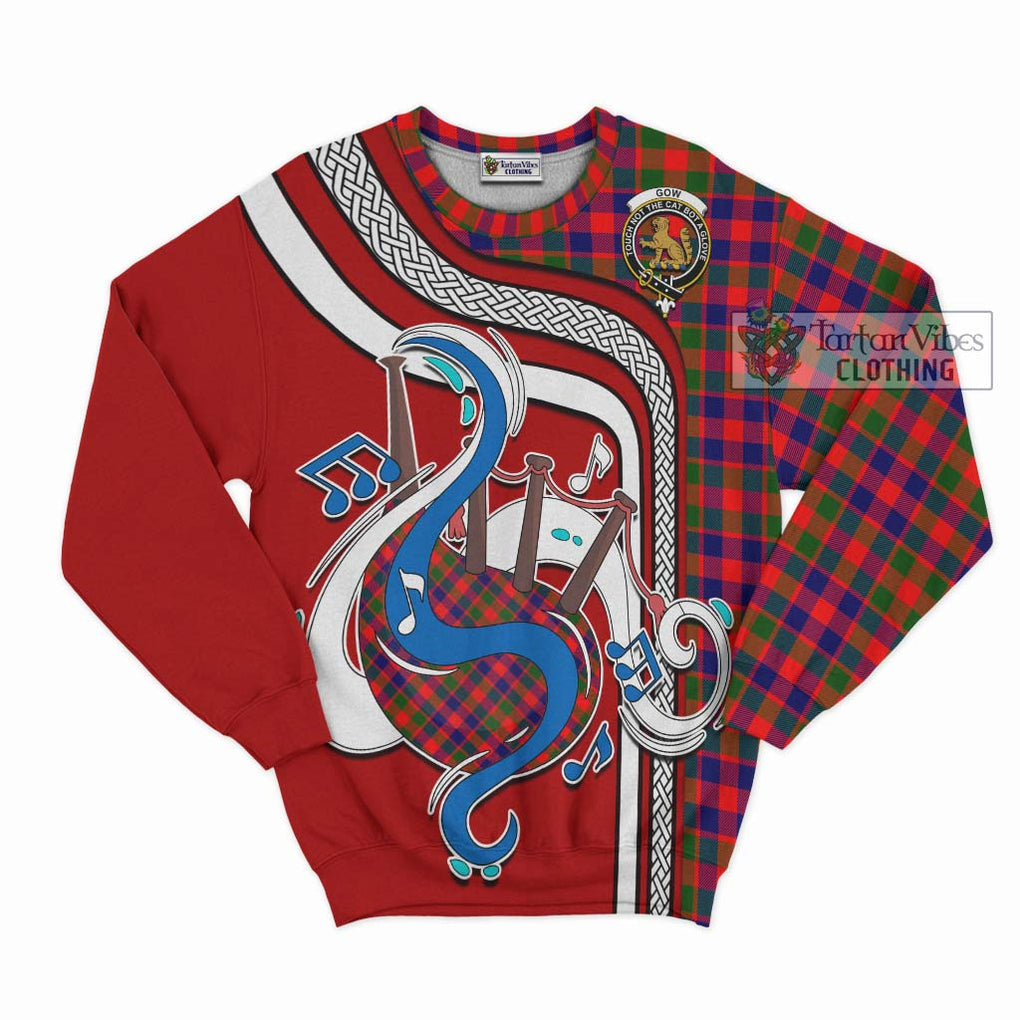 Tartan Vibes Clothing Gow Modern Tartan Sweatshirt with Epic Bagpipe Style