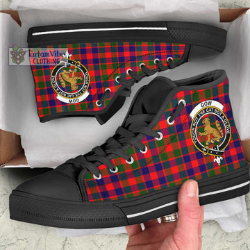 Gow Modern Tartan High Top Shoes with Family Crest