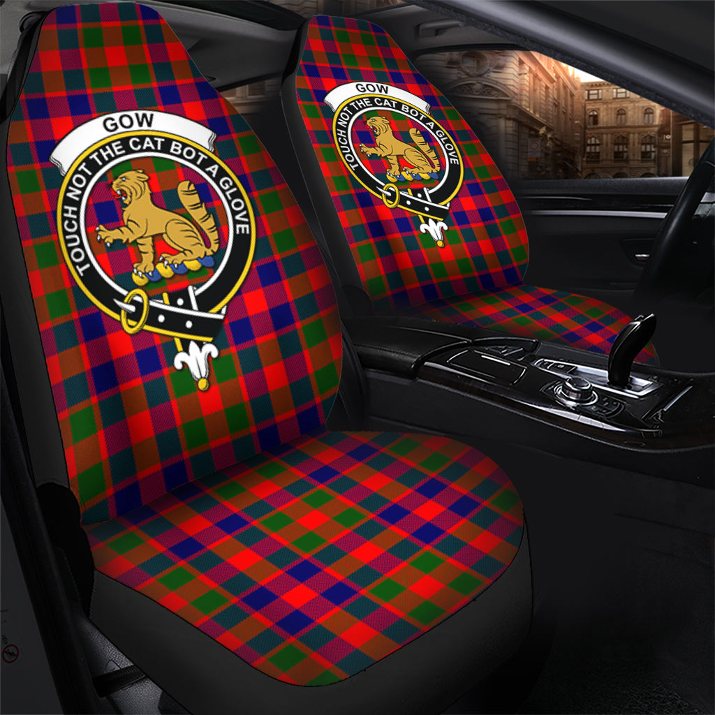 Gow Modern Tartan Car Seat Cover with Family Crest - Tartanvibesclothing