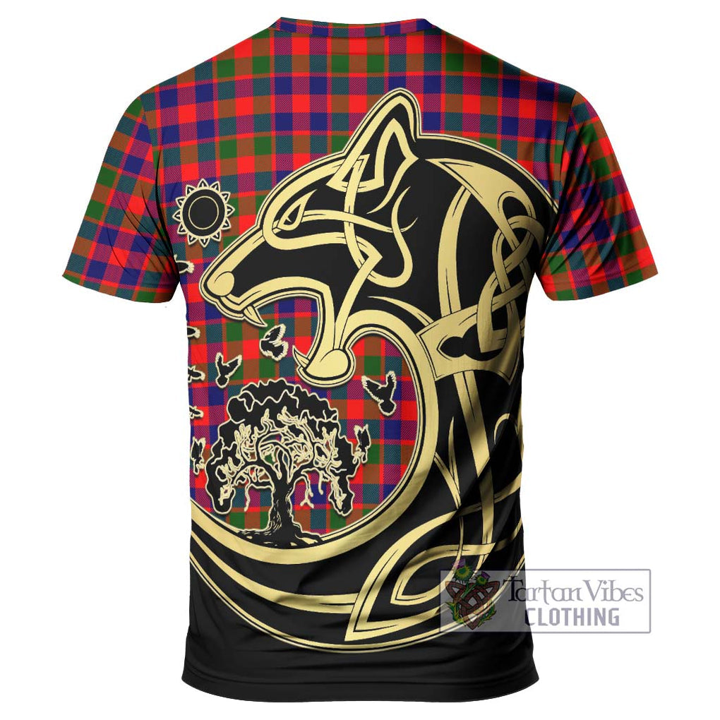 Gow Modern Tartan T-Shirt with Family Crest Celtic Wolf Style - Tartan Vibes Clothing