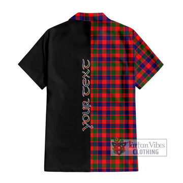 Gow Modern Tartan Short Sleeve Button Shirt with Family Crest and Half Of Me Style