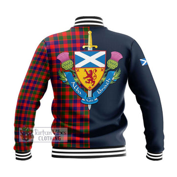 Gow Modern Tartan Baseball Jacket Alba with Scottish Lion Royal Arm Half Style