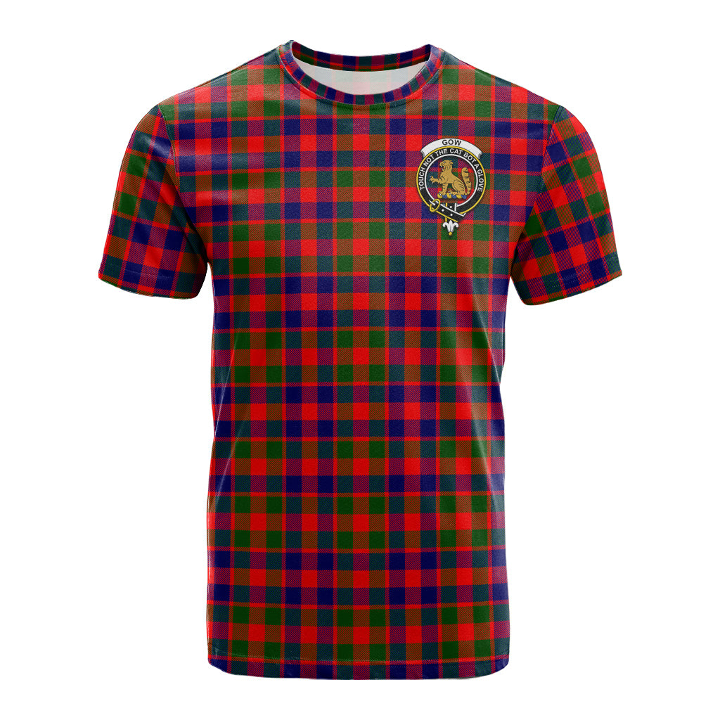 Gow Modern Tartan T-Shirt with Family Crest - Tartan Vibes Clothing