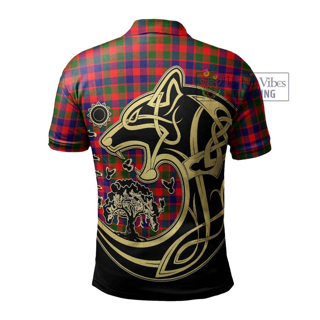 Gow Modern Tartan Polo Shirt with Family Crest Celtic Wolf Style - Tartanvibesclothing Shop