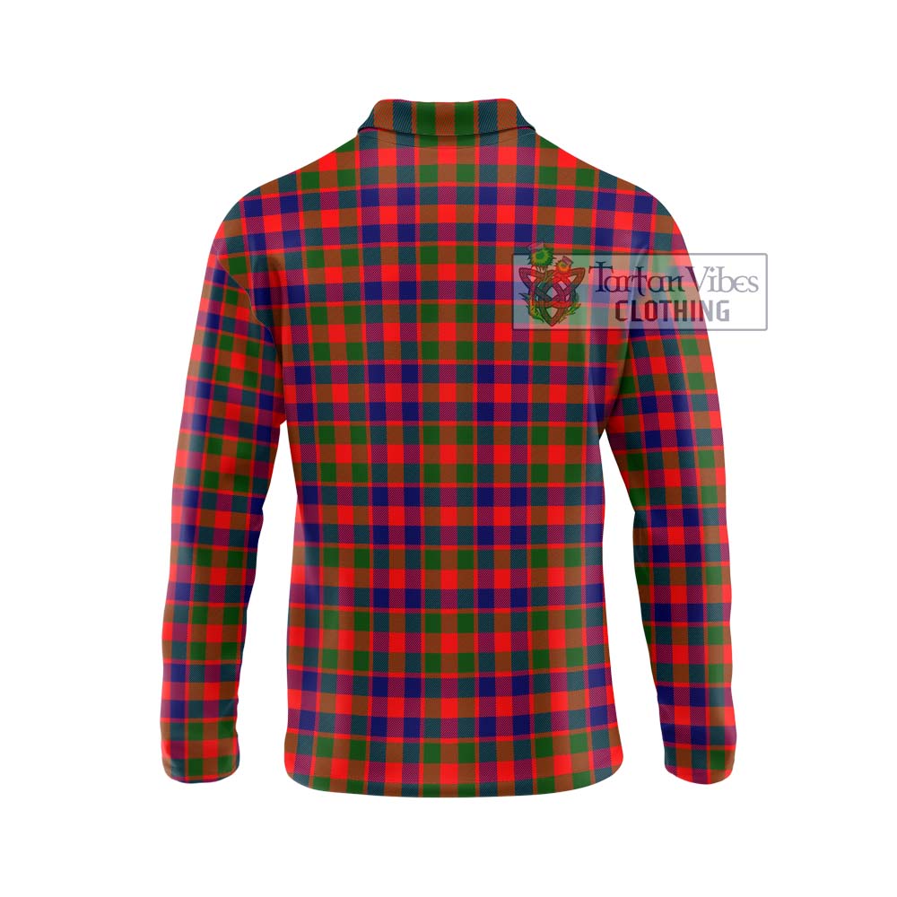 Gow Modern Tartan Long Sleeve Polo Shirt with Family Crest DNA In Me Style - Tartanvibesclothing Shop