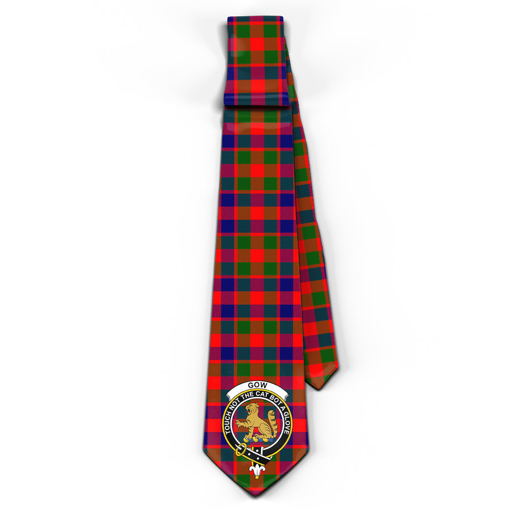 Gow Modern Tartan Classic Necktie with Family Crest - Tartan Vibes Clothing