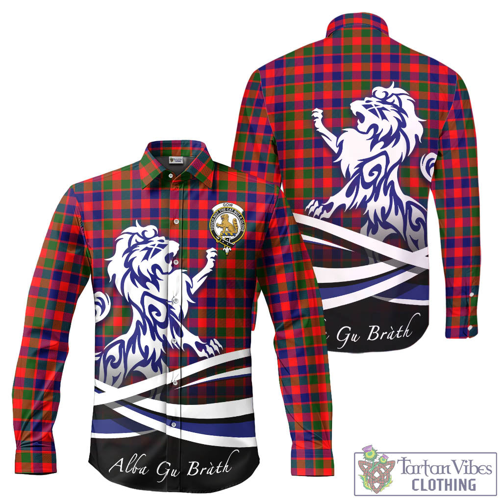 gow-modern-tartan-long-sleeve-button-up-shirt-with-alba-gu-brath-regal-lion-emblem