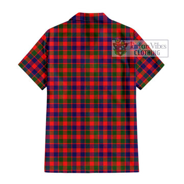 Gow Modern Tartan Short Sleeve Button Shirt with Family Crest DNA In Me Style