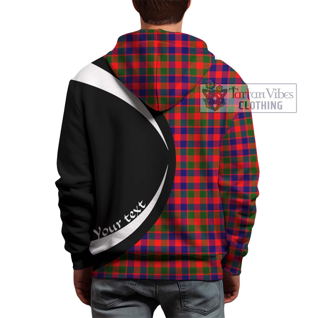 Tartan Vibes Clothing Gow Modern Tartan Hoodie with Family Crest Circle Style