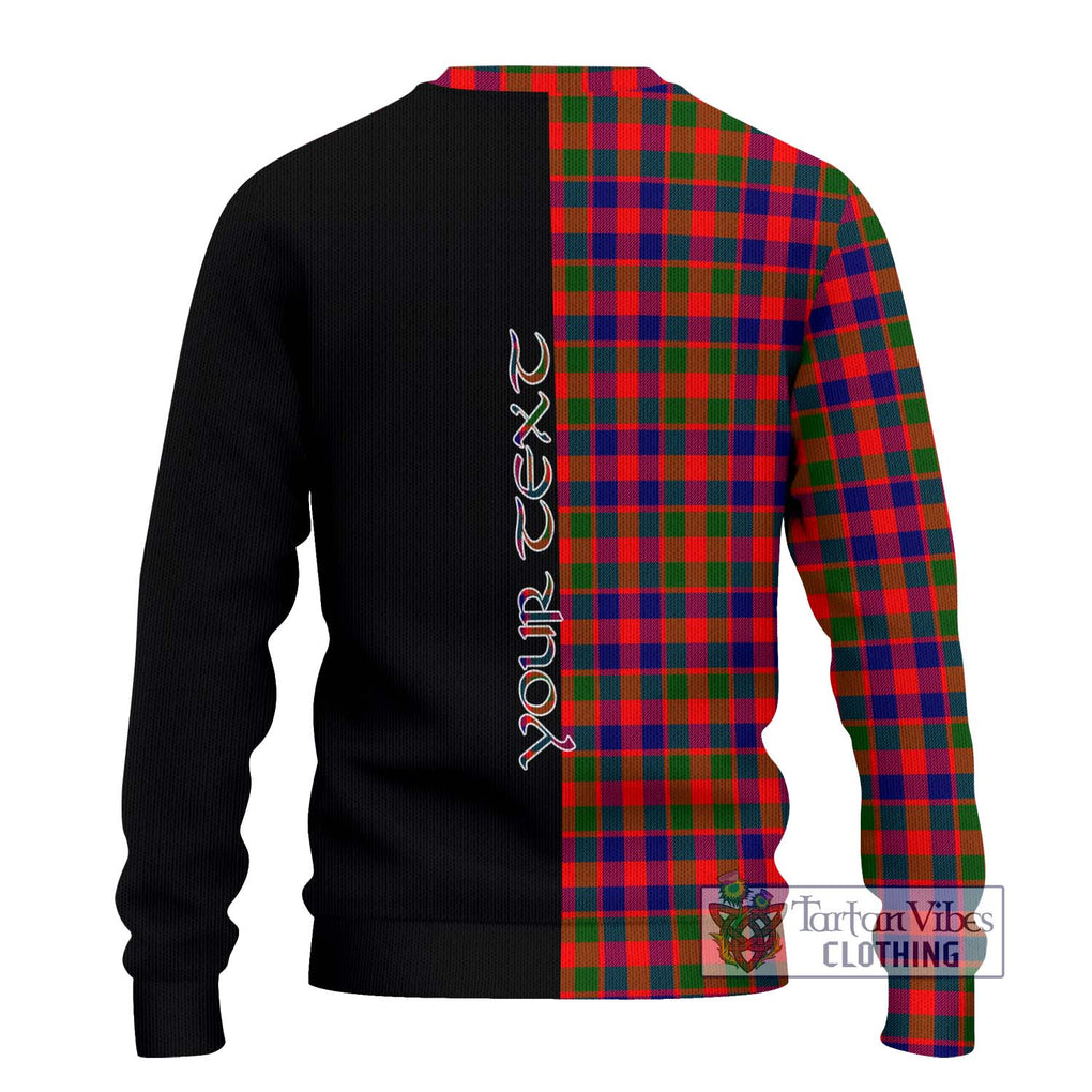 Gow Modern Tartan Knitted Sweater with Family Crest and Half Of Me Style - Tartanvibesclothing Shop