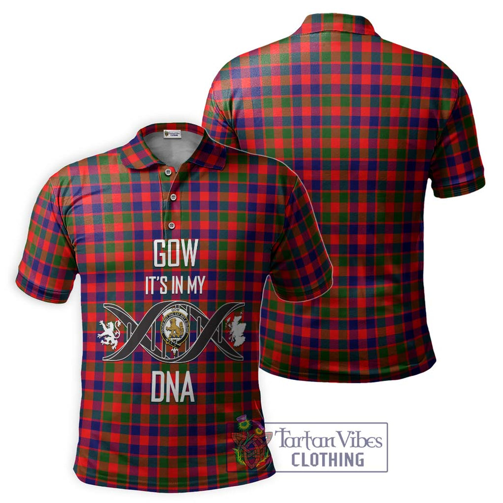 Gow Modern Tartan Polo Shirt with Family Crest DNA In Me Style - Tartanvibesclothing Shop