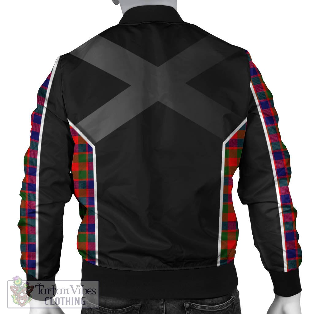 Tartan Vibes Clothing Gow Modern Tartan Bomber Jacket with Family Crest and Scottish Thistle Vibes Sport Style