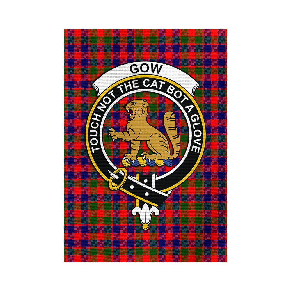 gow-modern-tartan-flag-with-family-crest