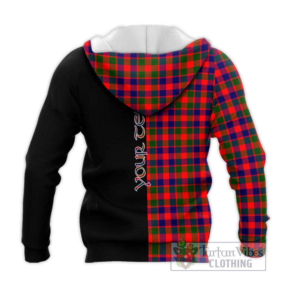 Gow Modern Tartan Knitted Hoodie with Family Crest and Half Of Me Style - Tartanvibesclothing Shop