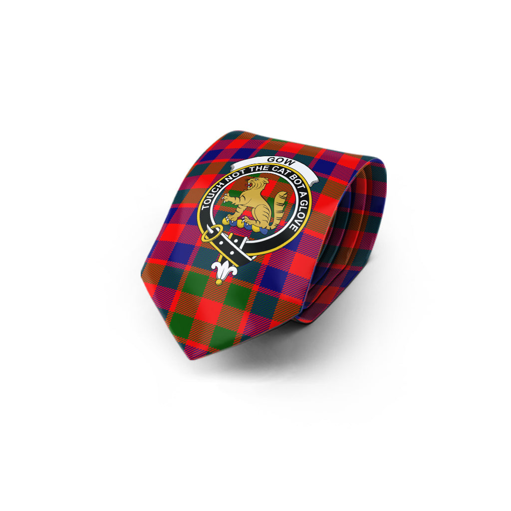 Gow Modern Tartan Classic Necktie with Family Crest - Tartan Vibes Clothing