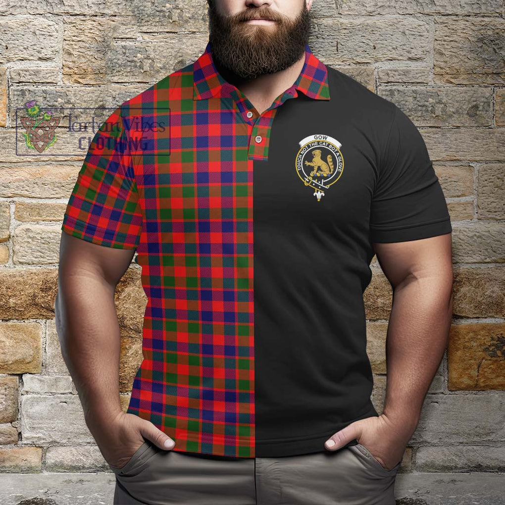 Gow Modern Tartan Polo Shirt with Family Crest and Half Of Me Style - Tartanvibesclothing Shop