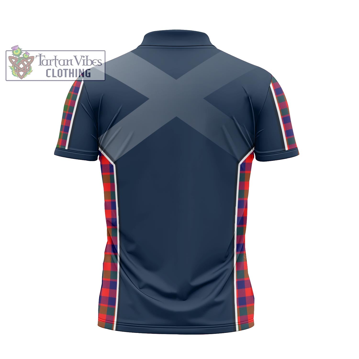 Tartan Vibes Clothing Gow Modern Tartan Zipper Polo Shirt with Family Crest and Lion Rampant Vibes Sport Style