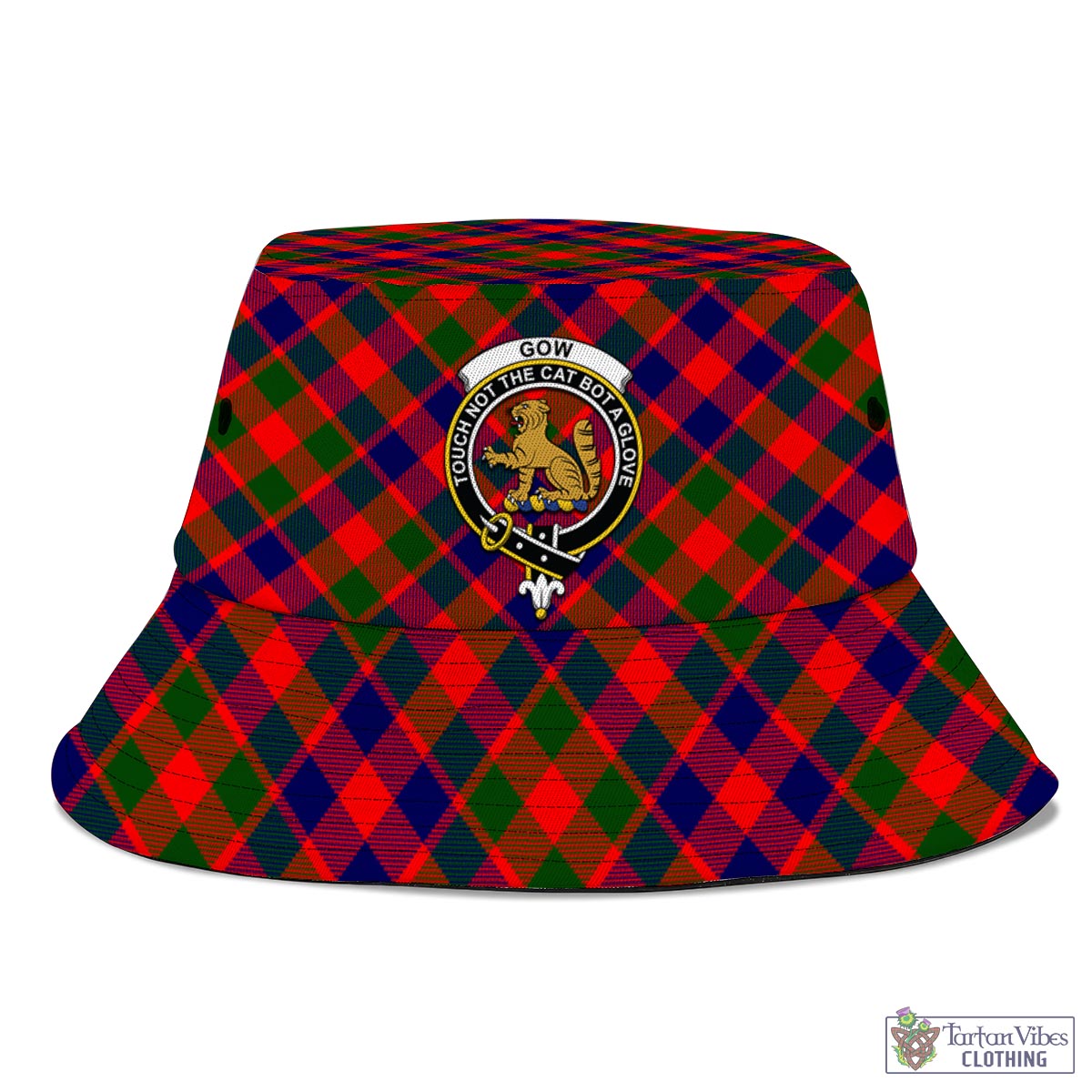 Tartan Vibes Clothing Gow Modern Tartan Bucket Hat with Family Crest