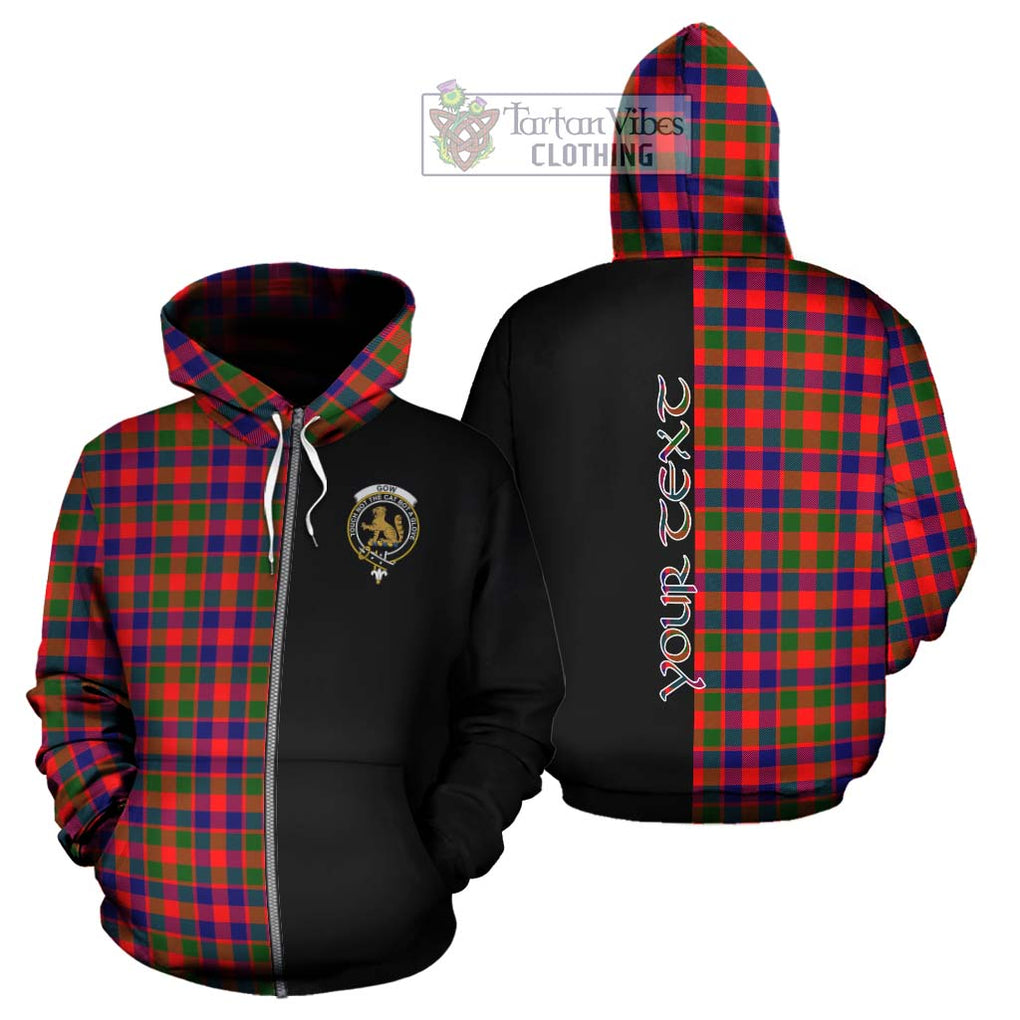 Gow Modern Tartan Hoodie with Family Crest and Half Of Me Style - Tartanvibesclothing Shop