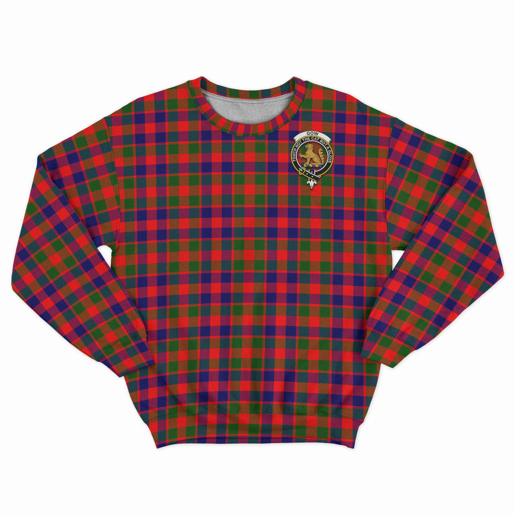 Gow Modern Tartan Sweatshirt with Family Crest - Tartan Vibes Clothing