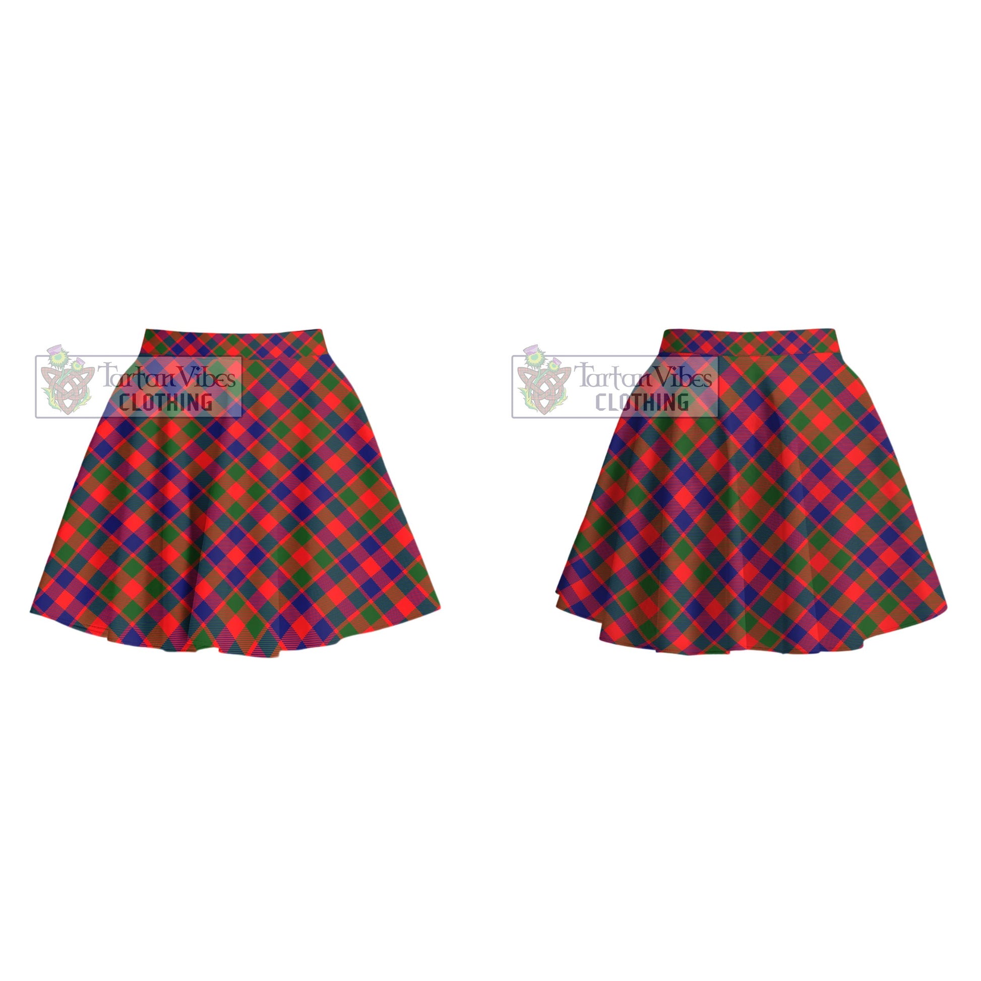 Tartan Vibes Clothing Gow Modern Tartan Women's Plated Mini Skirt