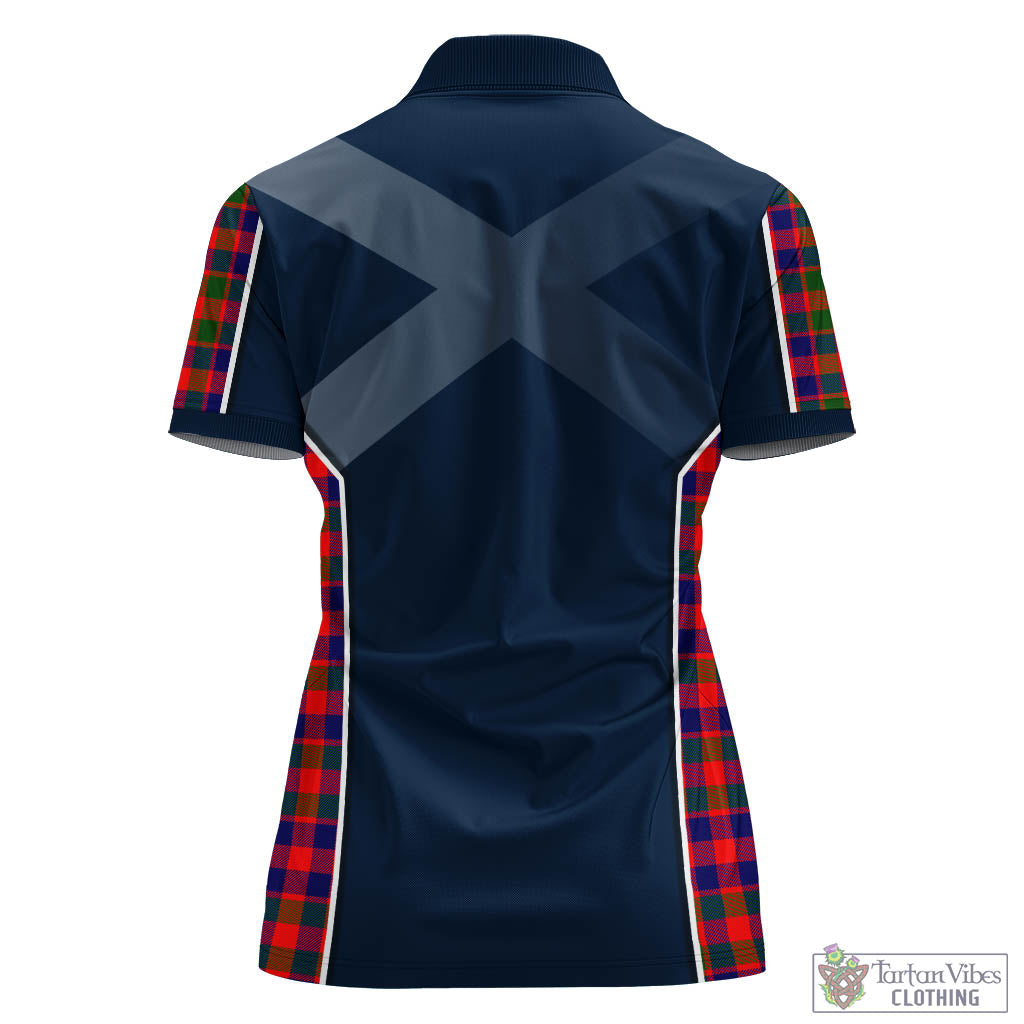 Gow Modern Tartan Women's Polo Shirt with Family Crest and Lion Rampant Vibes Sport Style - Tartan Vibes Clothing