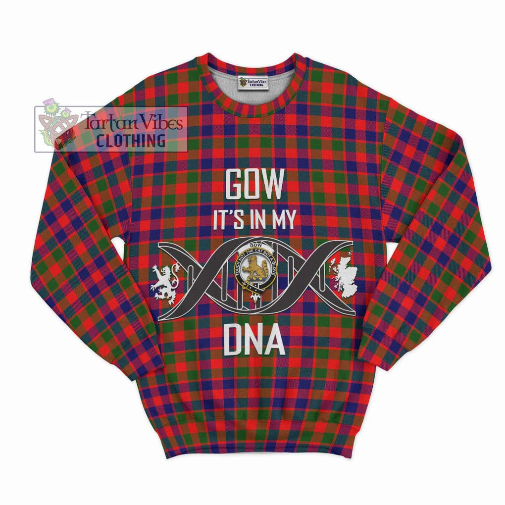 Gow Modern Tartan Sweatshirt with Family Crest DNA In Me Style - Tartanvibesclothing Shop