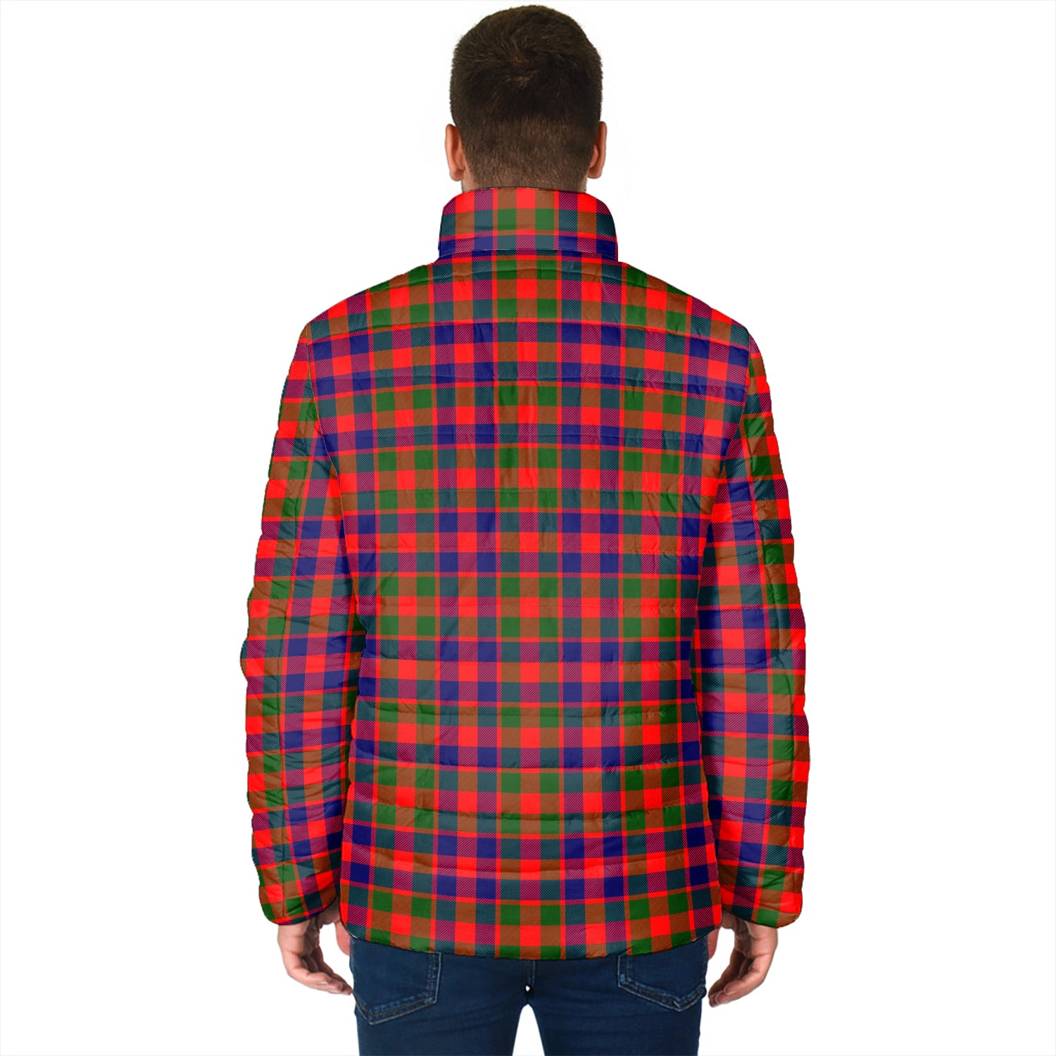 Gow Modern Tartan Padded Jacket with Family Crest - Tartan Vibes Clothing