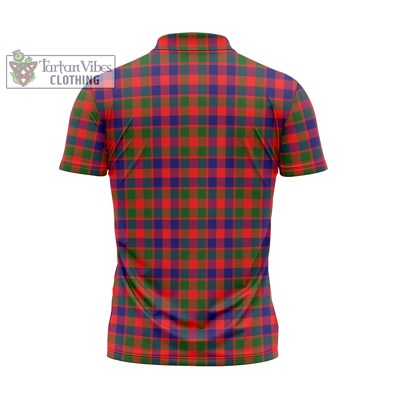 Tartan Vibes Clothing Gow Modern Tartan Zipper Polo Shirt with Family Crest