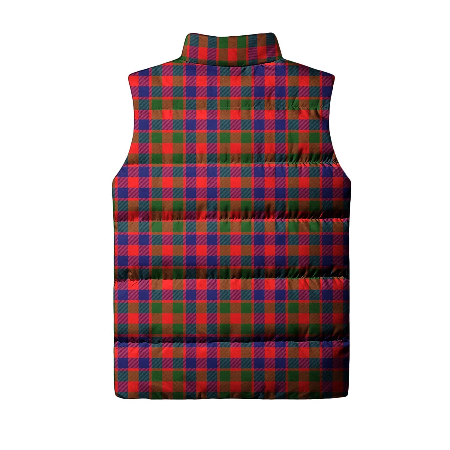 Gow Modern Tartan Sleeveless Puffer Jacket with Family Crest - Tartanvibesclothing