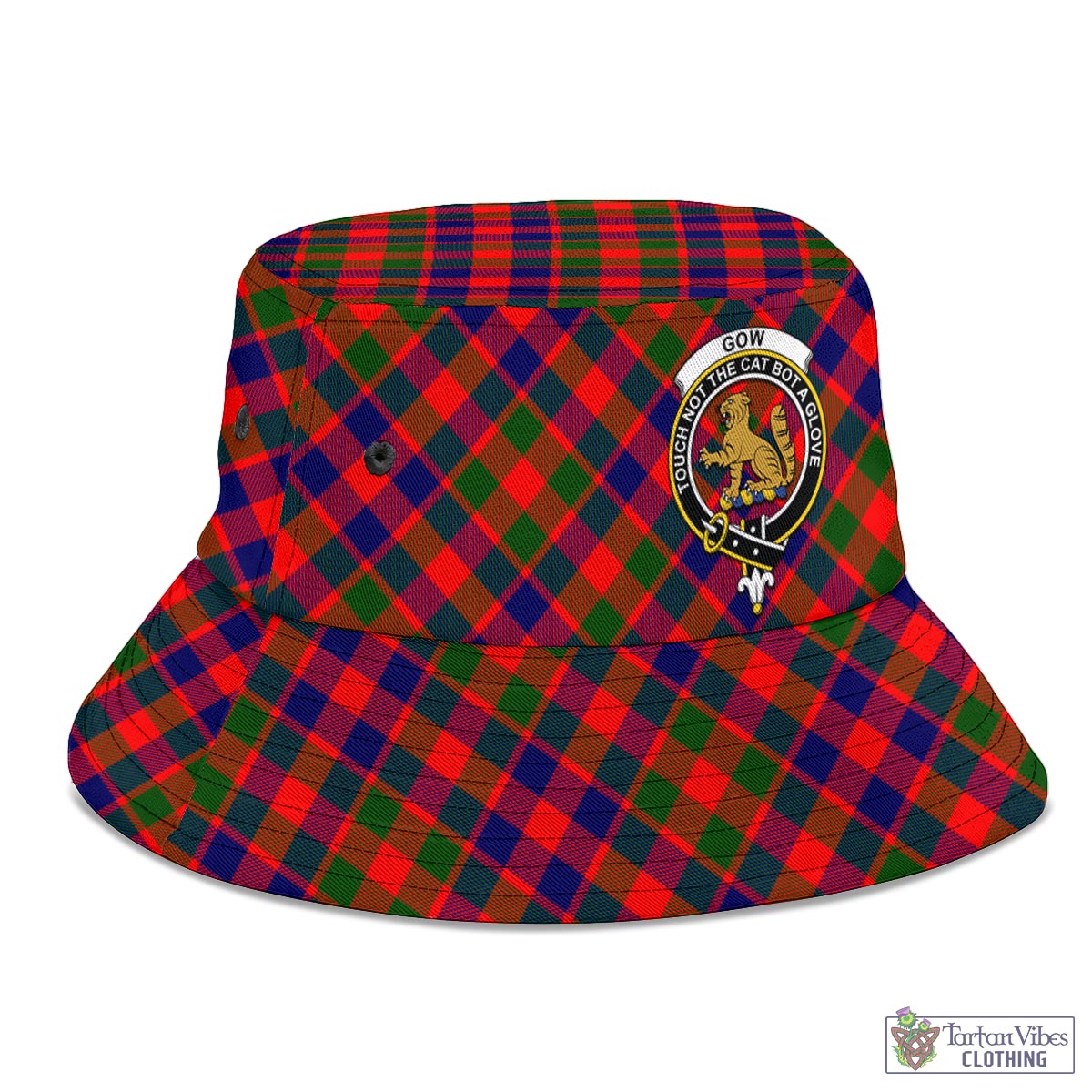 Tartan Vibes Clothing Gow Modern Tartan Bucket Hat with Family Crest