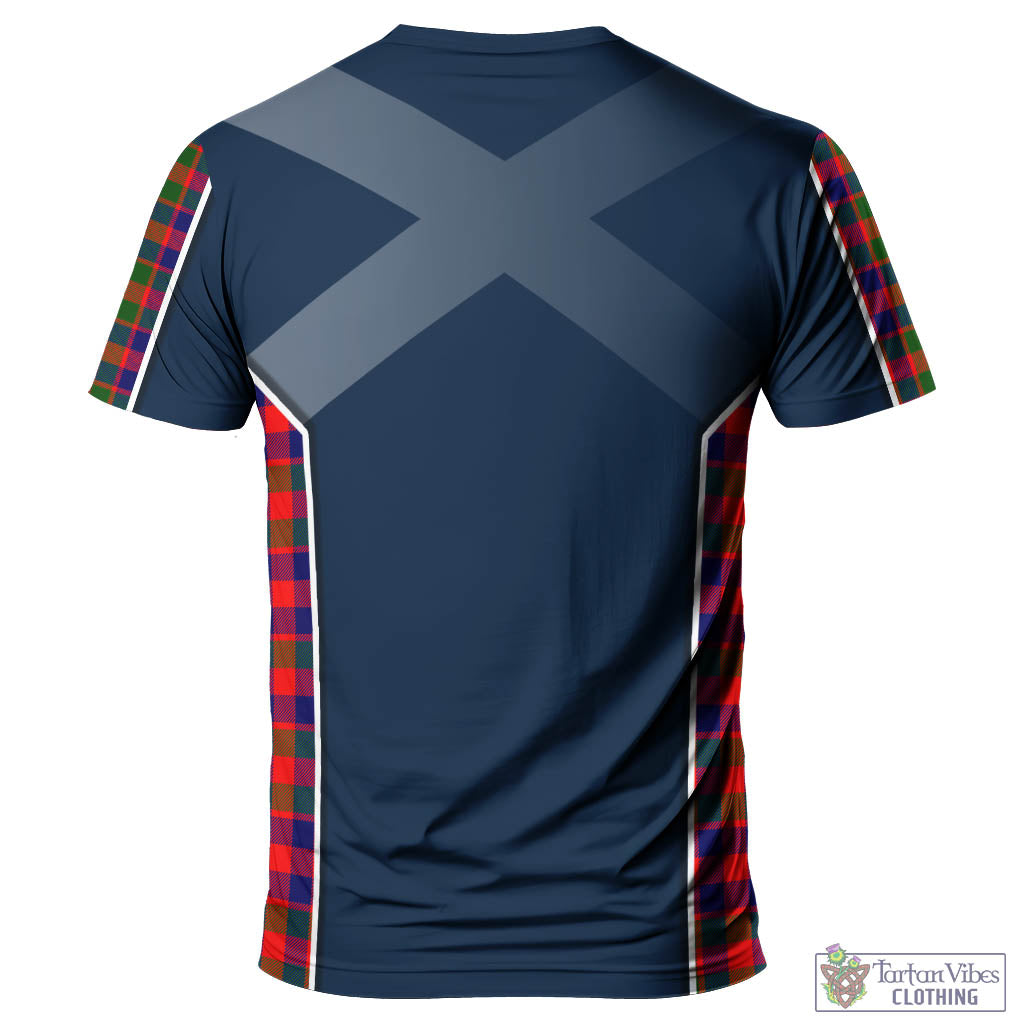 Tartan Vibes Clothing Gow Modern Tartan T-Shirt with Family Crest and Lion Rampant Vibes Sport Style