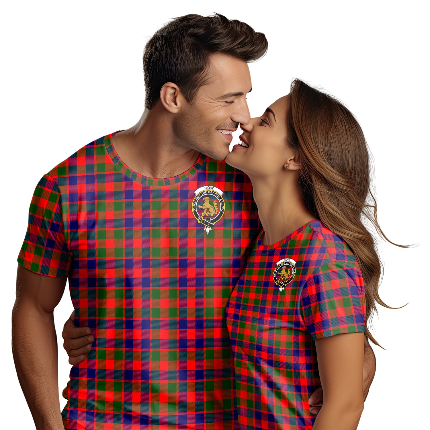 Gow Modern Tartan T-Shirt with Family Crest - Tartan Vibes Clothing