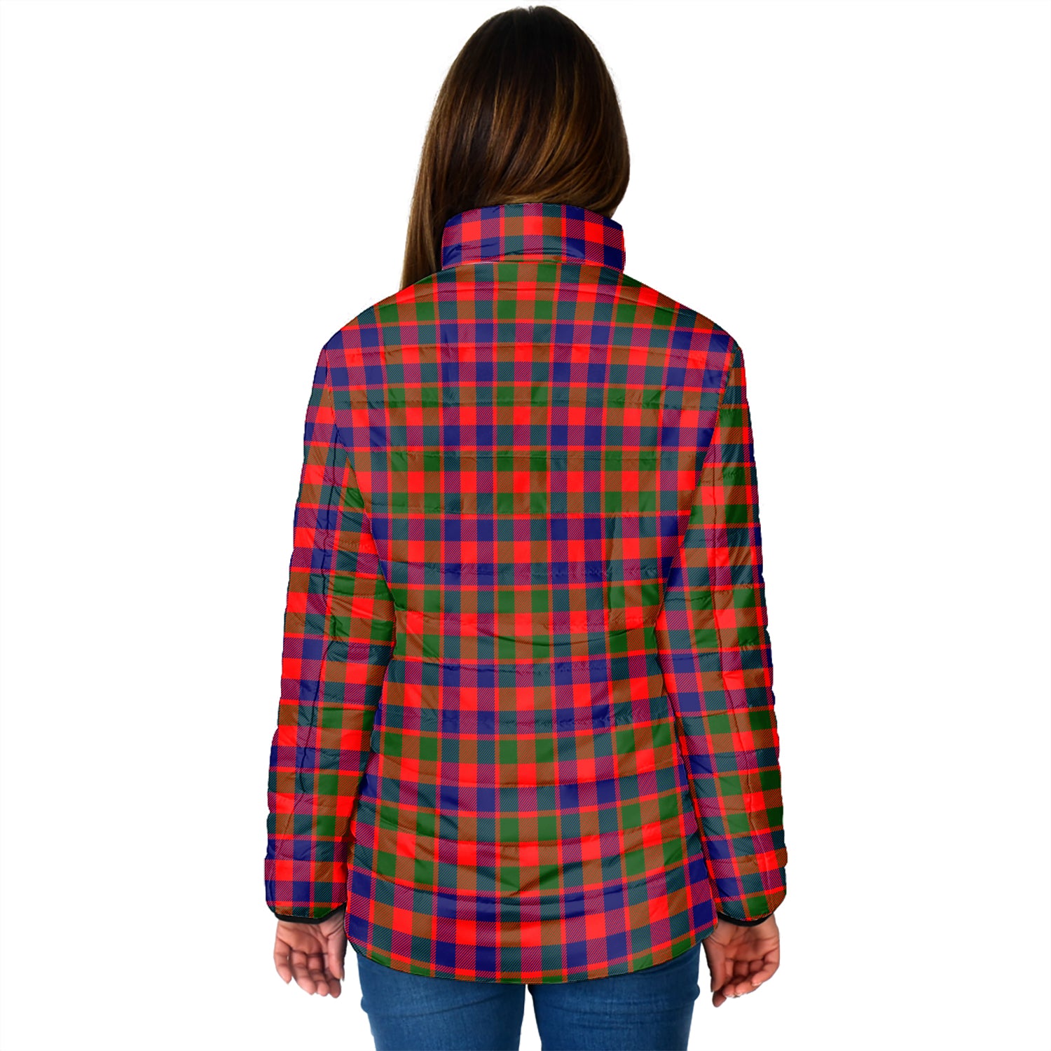 Gow Modern Tartan Padded Jacket with Family Crest - Tartan Vibes Clothing