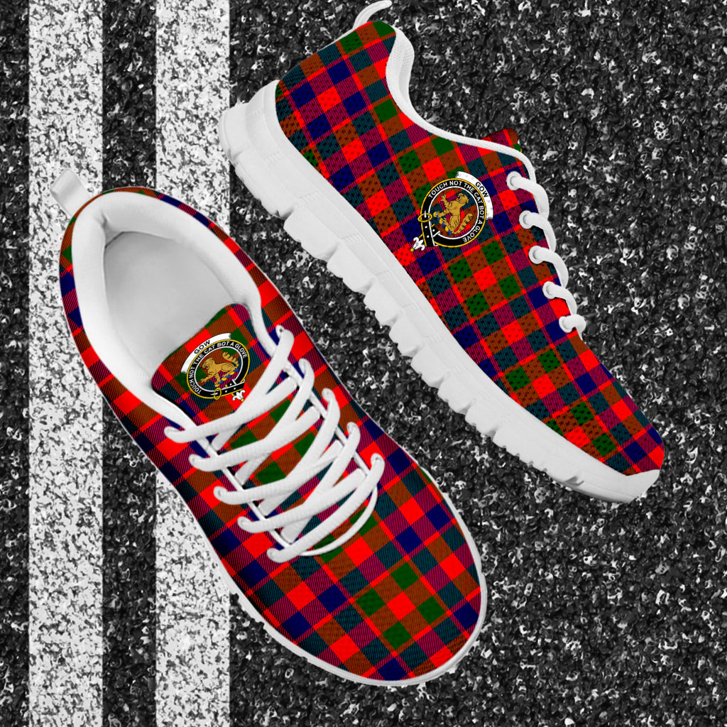 Gow Modern Tartan Sneakers with Family Crest - Tartan Vibes Clothing