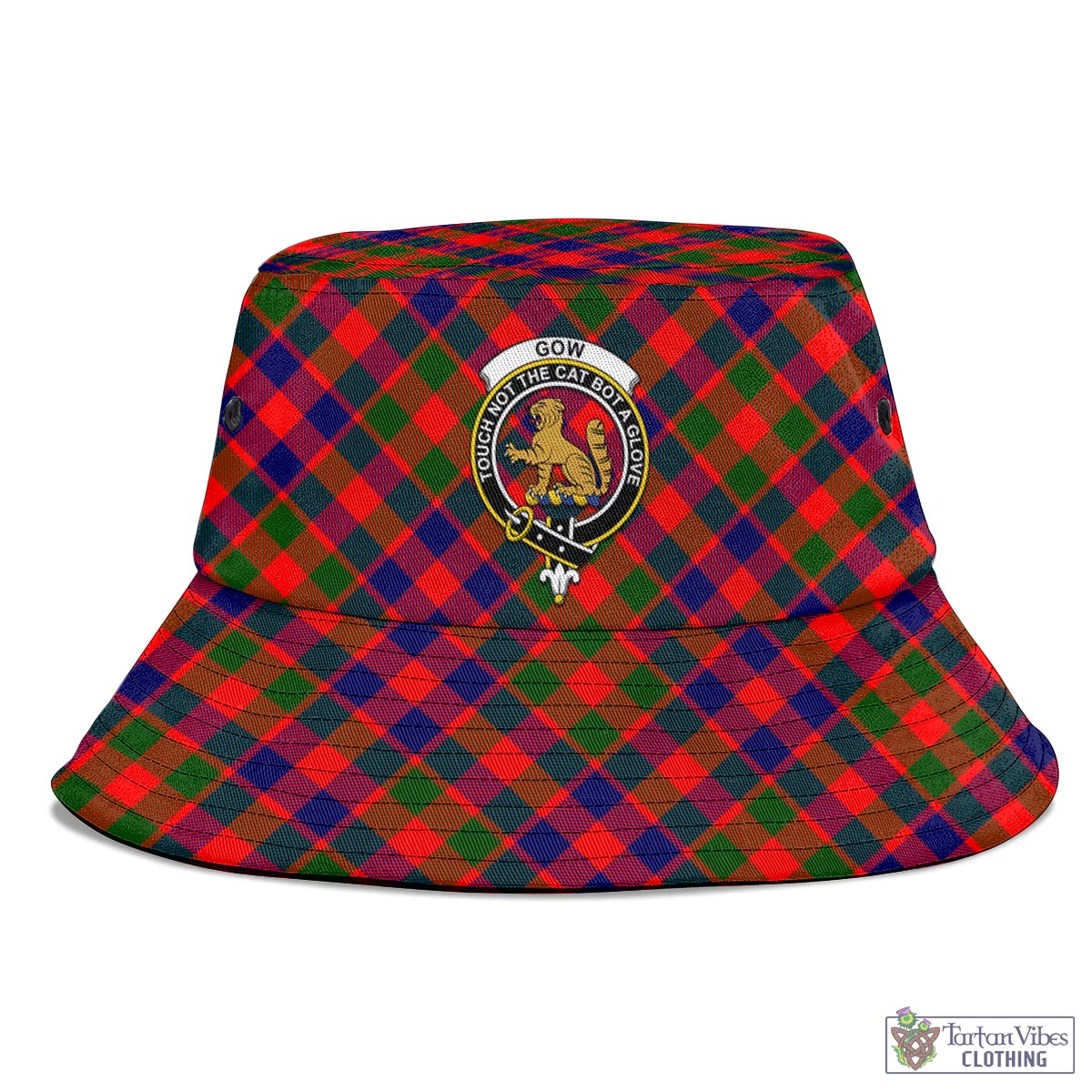 Tartan Vibes Clothing Gow Modern Tartan Bucket Hat with Family Crest