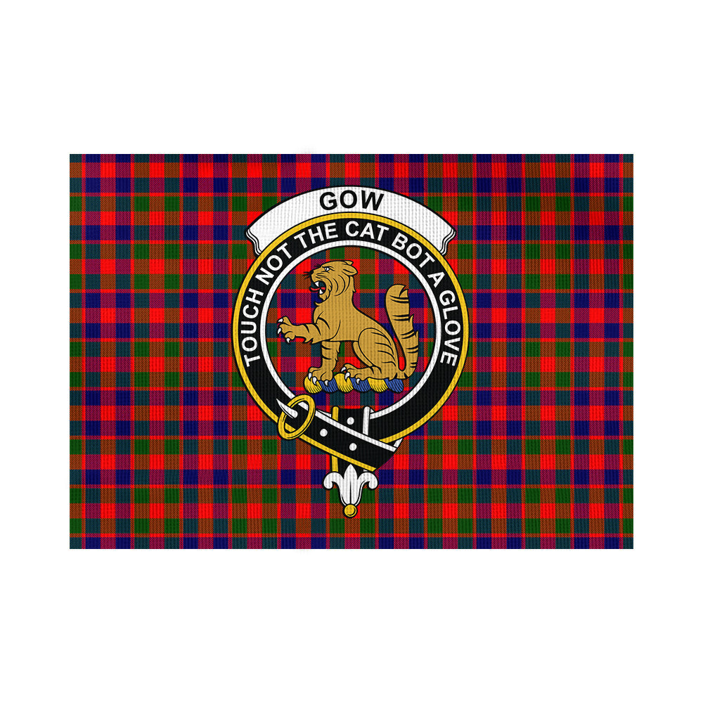 gow-modern-tartan-flag-with-family-crest