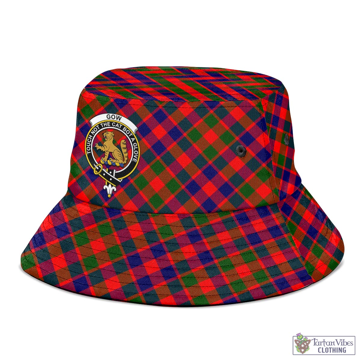 Tartan Vibes Clothing Gow Modern Tartan Bucket Hat with Family Crest