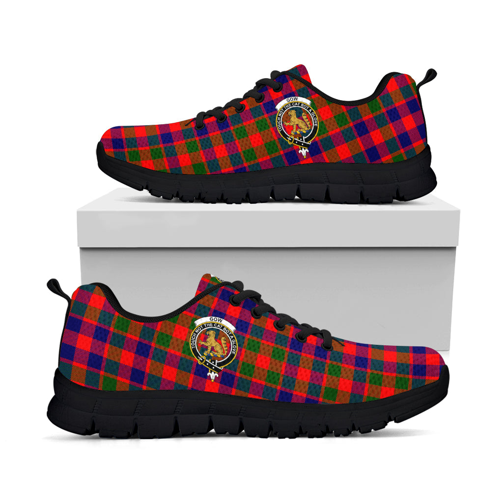 Gow Modern Tartan Sneakers with Family Crest - Tartan Vibes Clothing