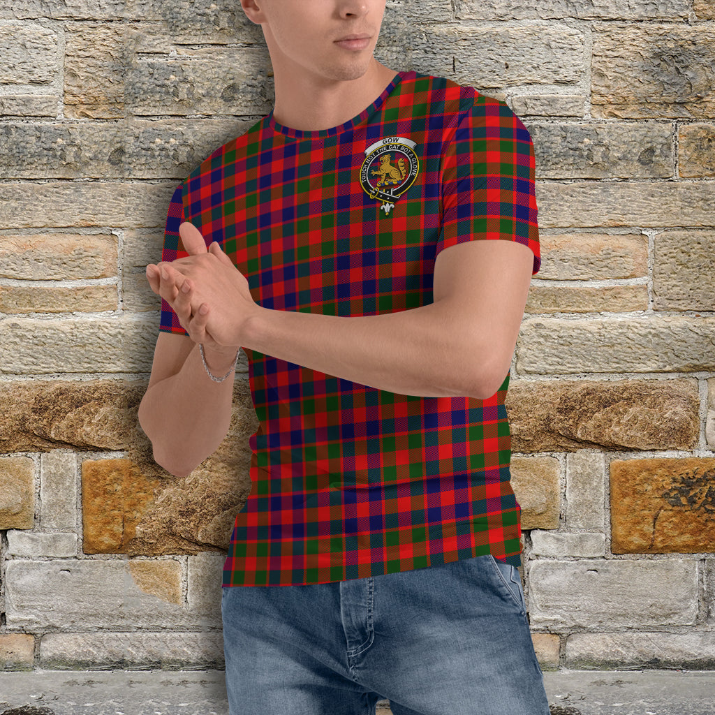 Gow Modern Tartan T-Shirt with Family Crest - Tartan Vibes Clothing