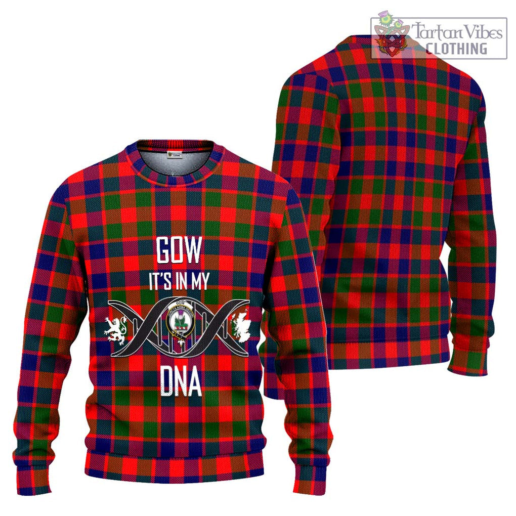 Gow of Skeoch Tartan Knitted Sweater with Family Crest DNA In Me Style Unisex - Tartanvibesclothing Shop