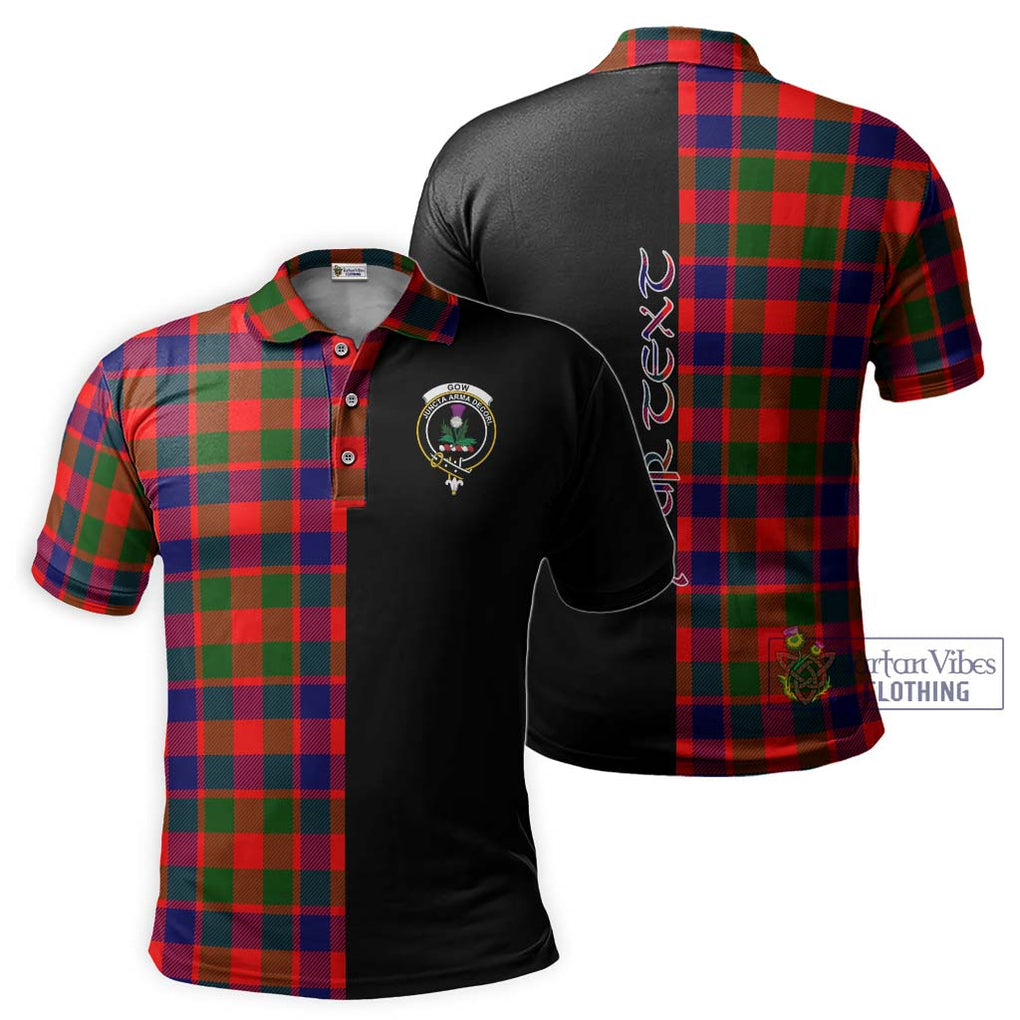 Gow of Skeoch Tartan Polo Shirt with Family Crest and Half Of Me Style Kid - Tartanvibesclothing Shop