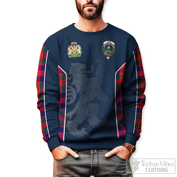 Gow of Skeoch Tartan Sweater with Family Crest and Lion Rampant Vibes Sport Style