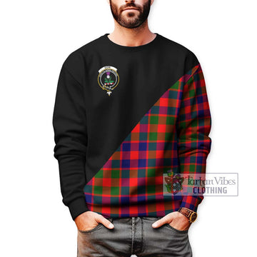 Gow of Skeoch Tartan Sweatshirt with Family Crest and Military Logo Style