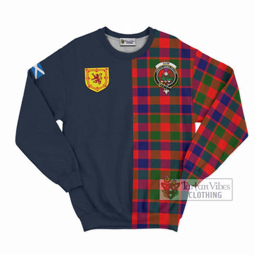 Gow of Skeoch Tartan Sweatshirt Alba with Scottish Lion Royal Arm Half Style